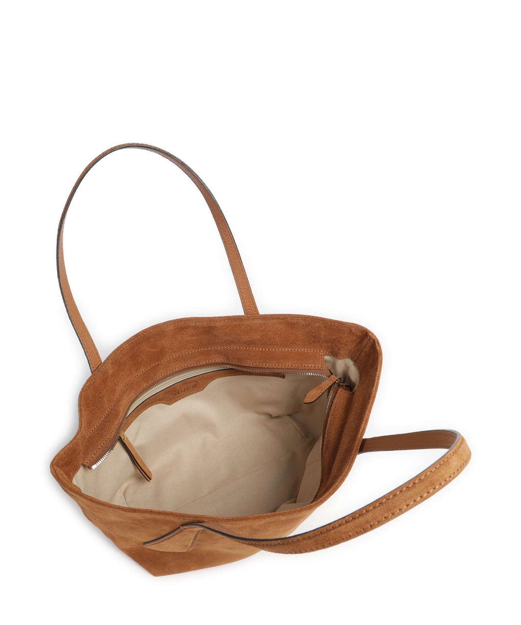 Abro Suede Carina Tote bag cuoio