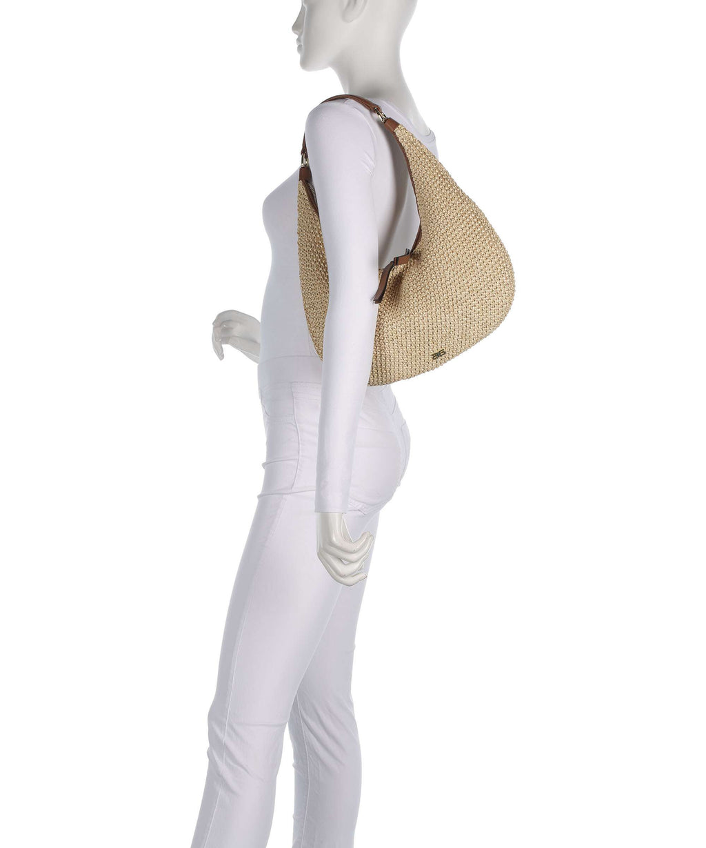 Abro Maglia Raffia Nana Small Hobo bag natural/nut