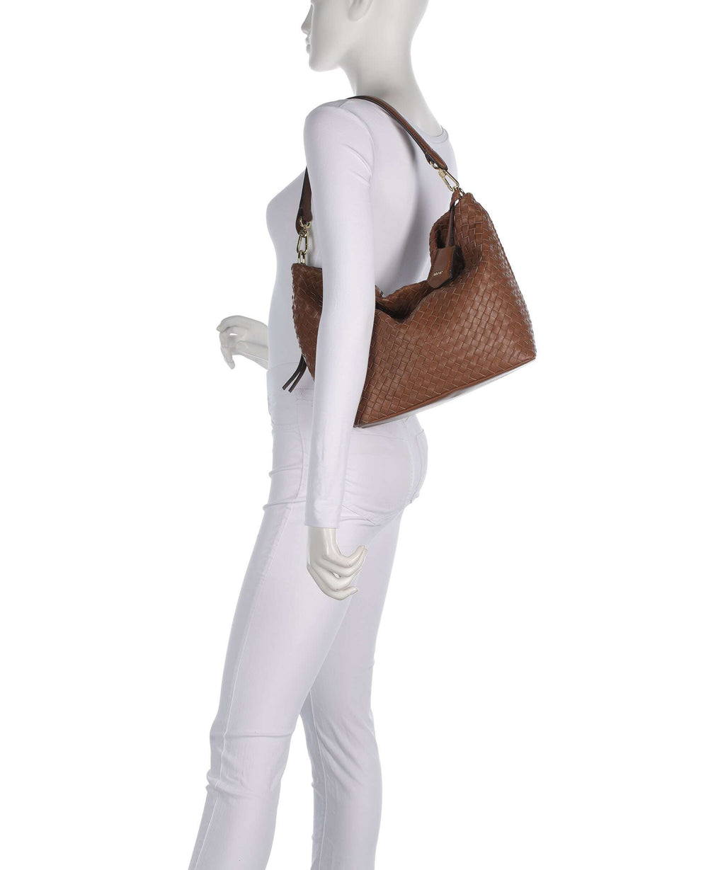 Abro Piuma Ebony Hobo bag caramel/cognac