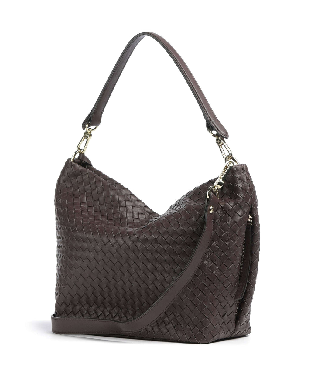 Abro Piuma Ebony Hobo bag wood