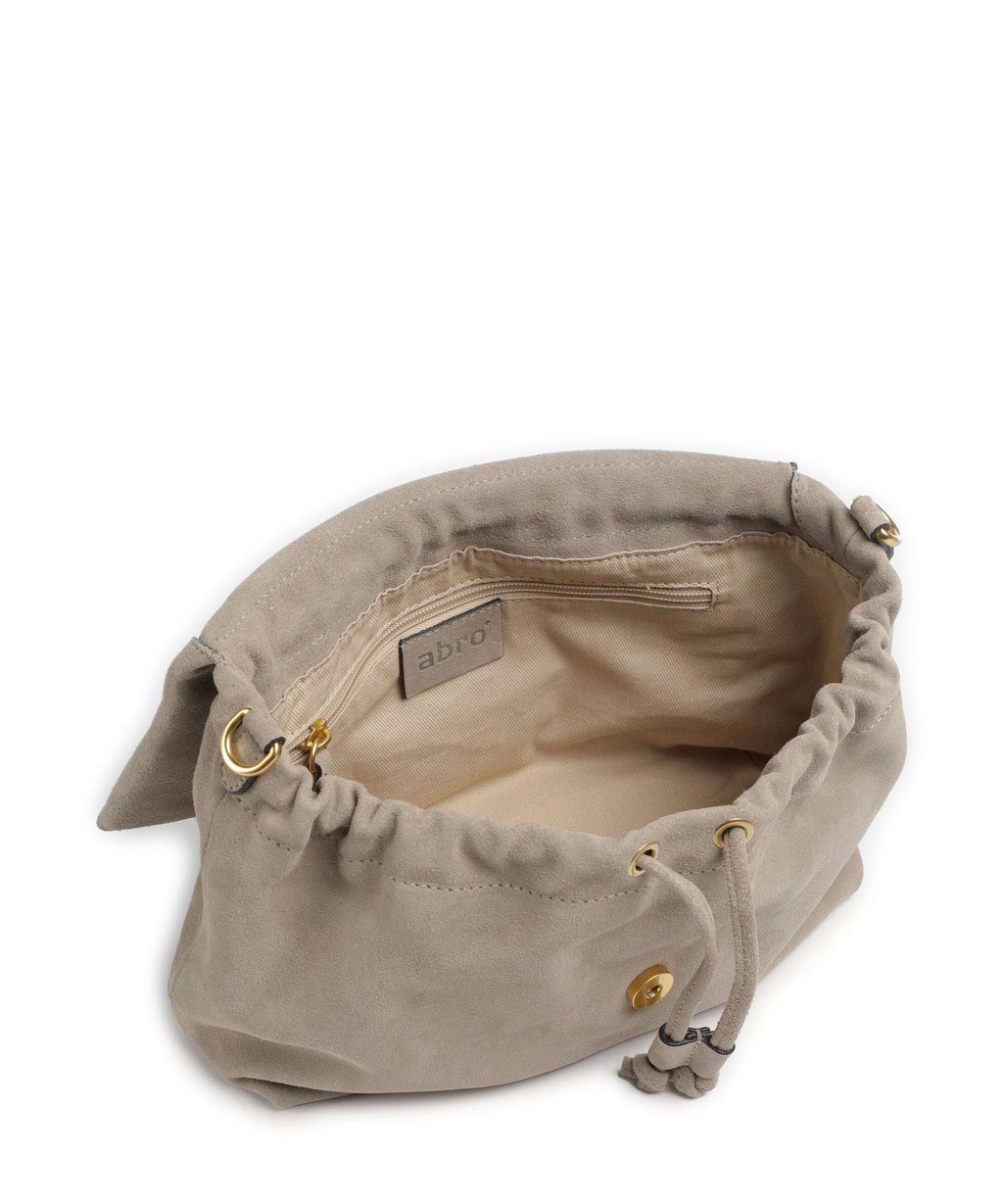 Abro Suede Temi Medium Shoulder bag siena