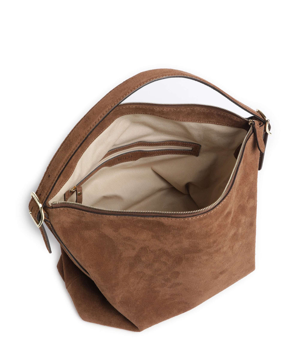 Abro Suede Carina Hobo bag wood