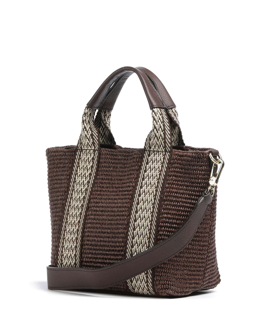 Abro Raffia Kaia Handbag wood