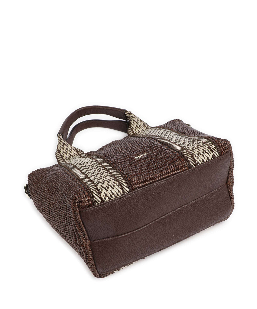 Abro Raffia Kaia Handbag wood