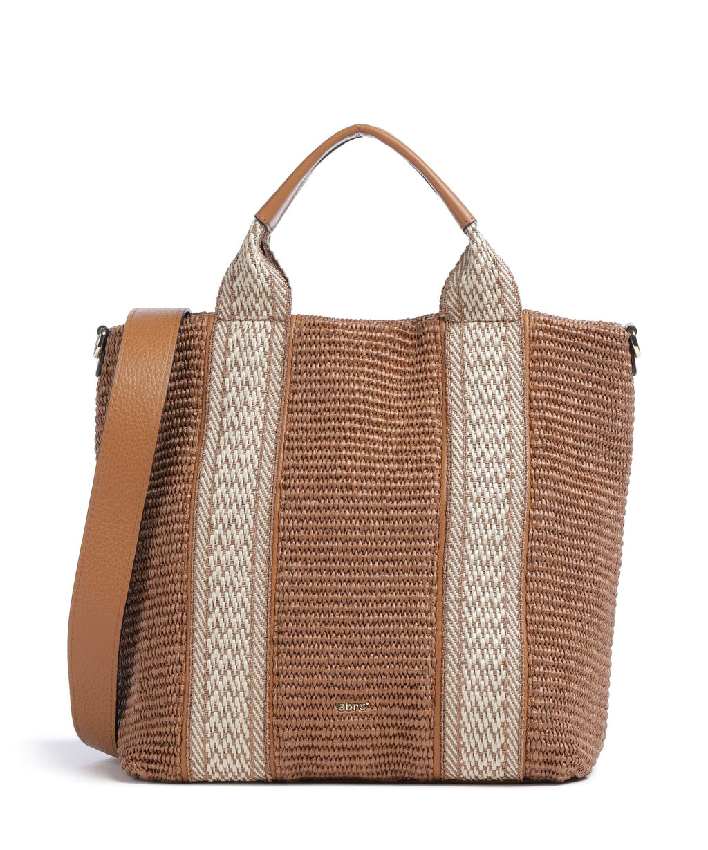 Abro Raffia Kaia Handbag caramel/cognac
