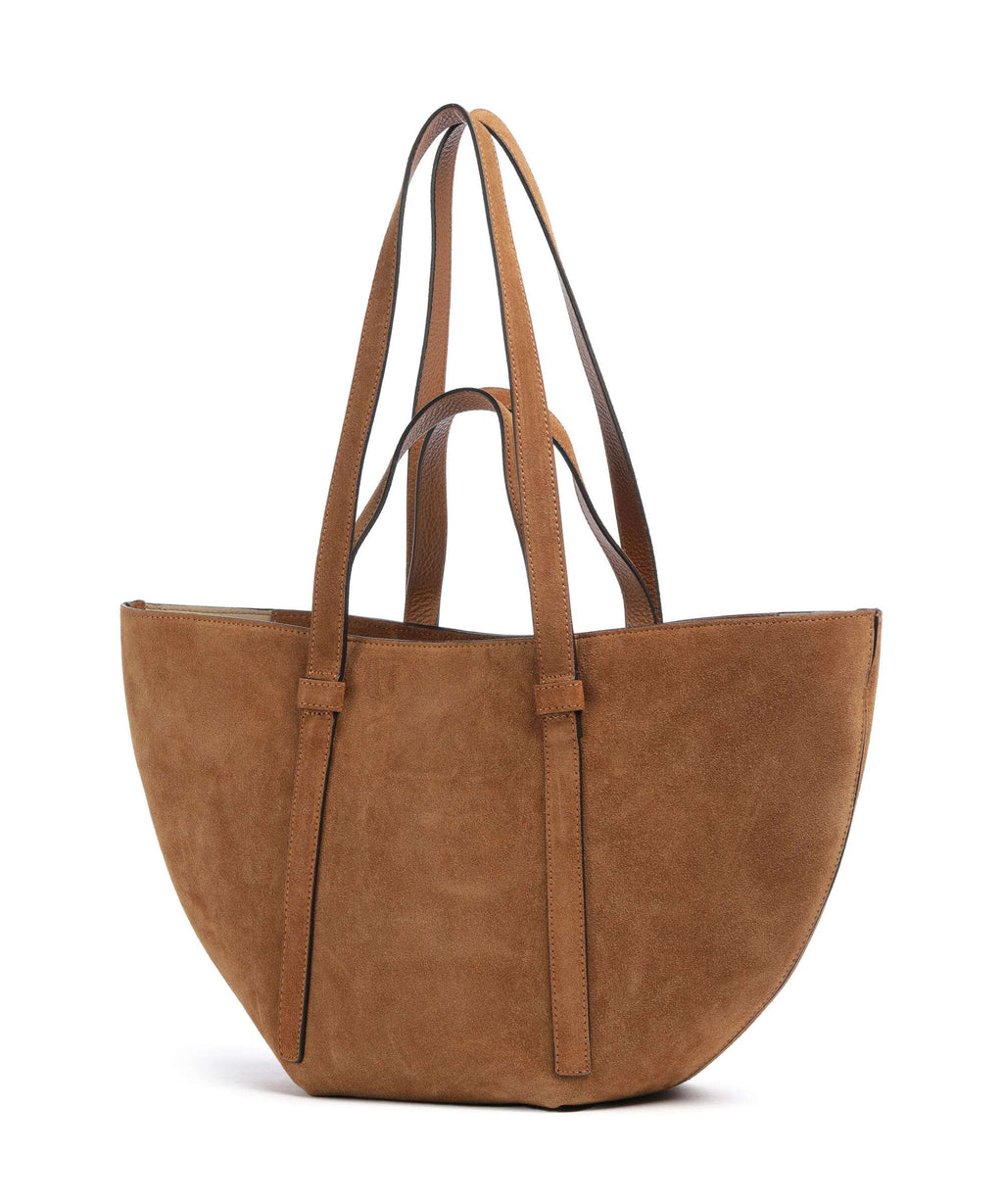 Abro Suede Cosmo Medium Tote bag cuoio