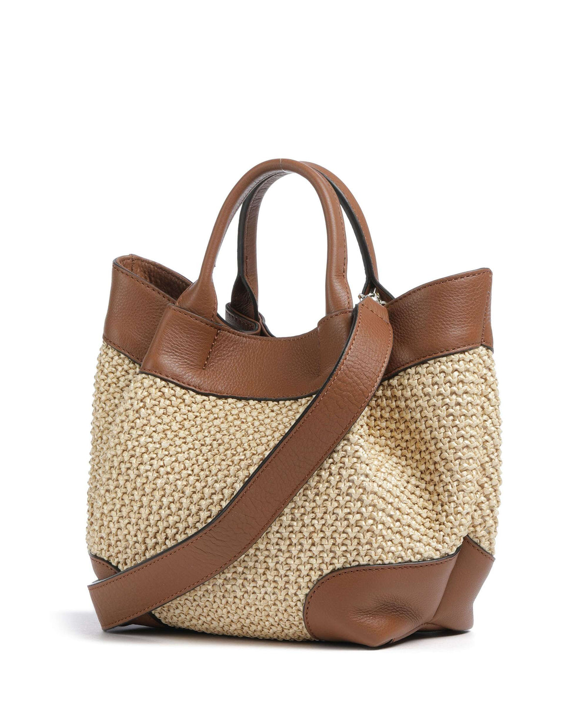 Abro Maglia Raffia Essential Small Handbag natural/nut