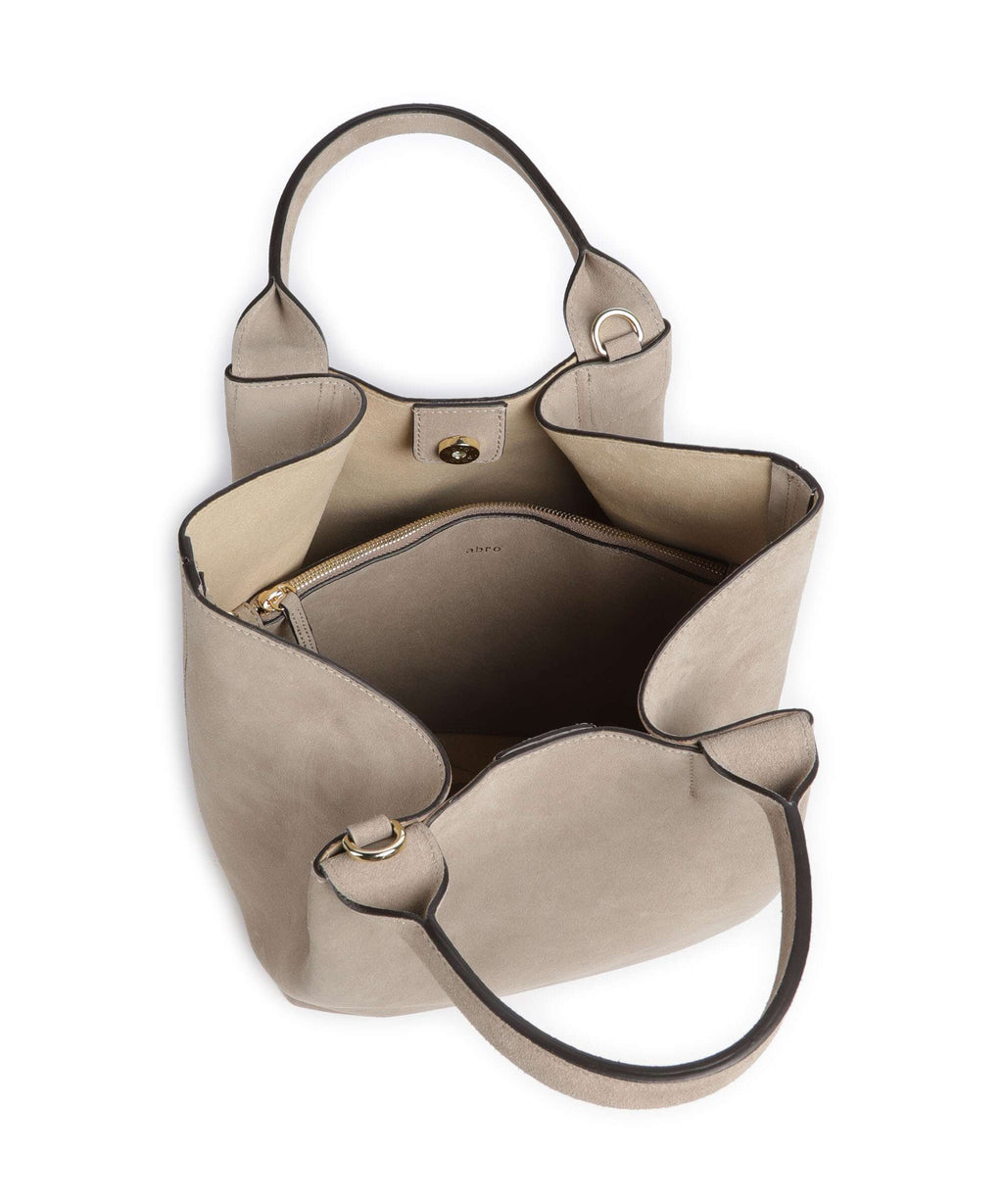 Abro Suede Essential Medium Handbag siena