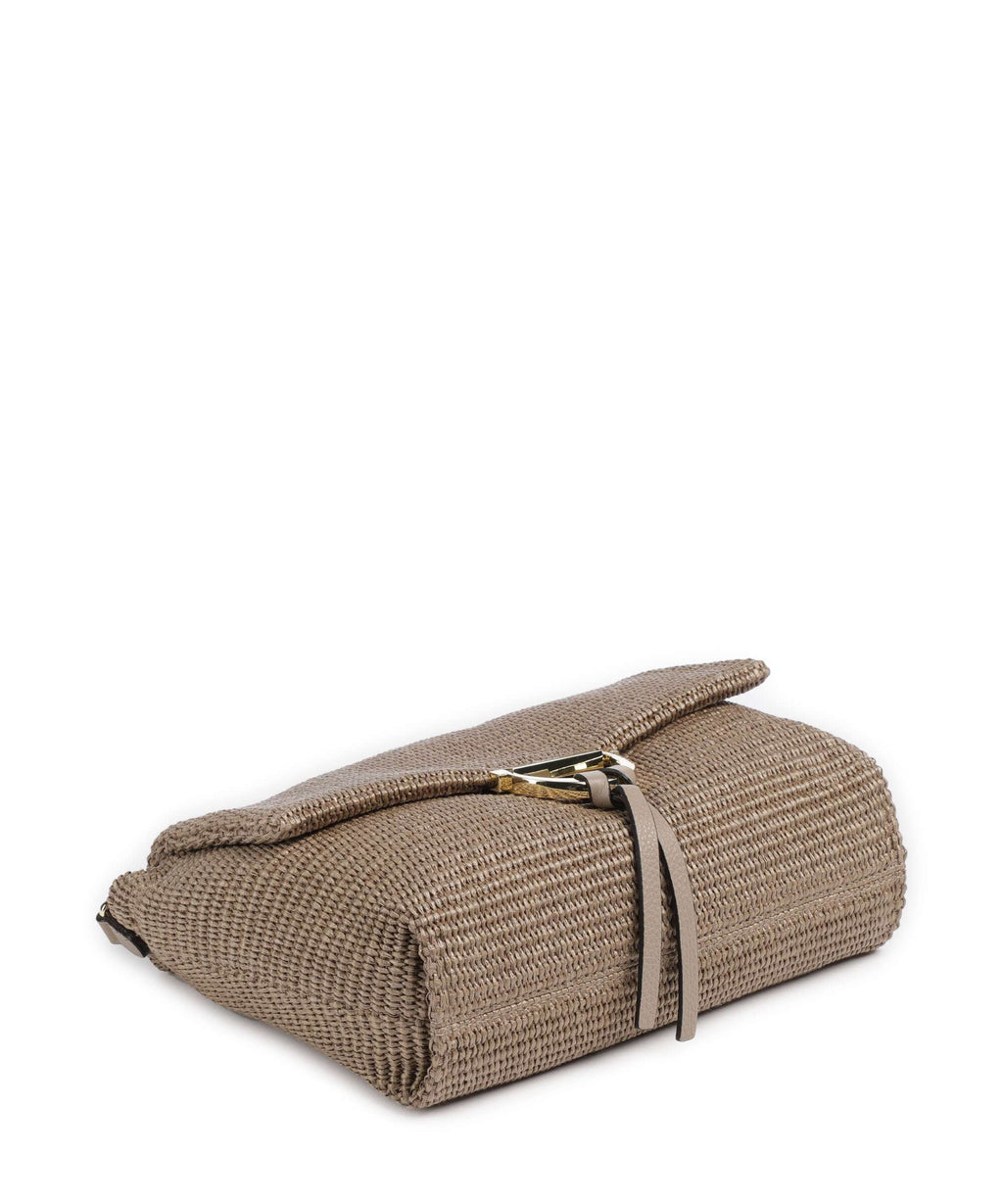 Abro Raffia Classica Temi Medium Shoulder bag siena