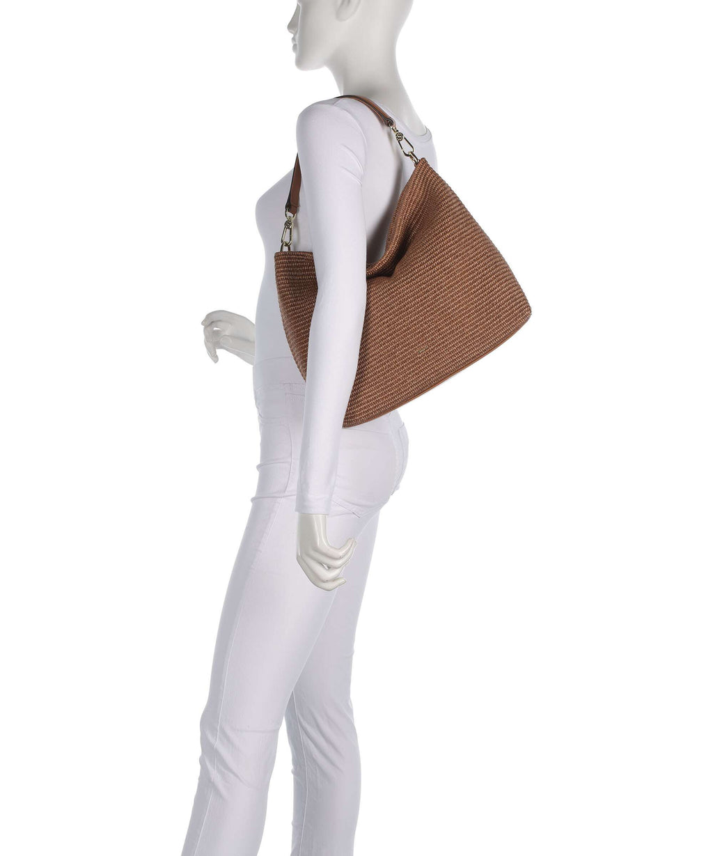 Abro Raffia Kaia Hobo bag caramel/cognac