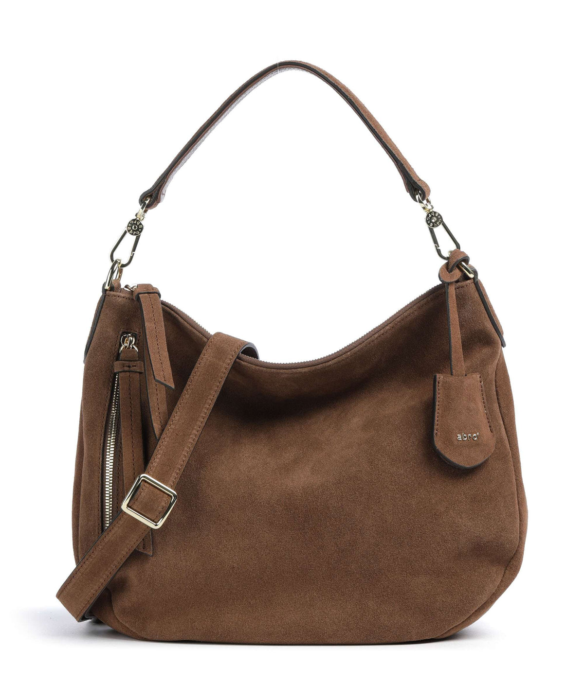 Abro Suede Juna Small Hobo bag wood