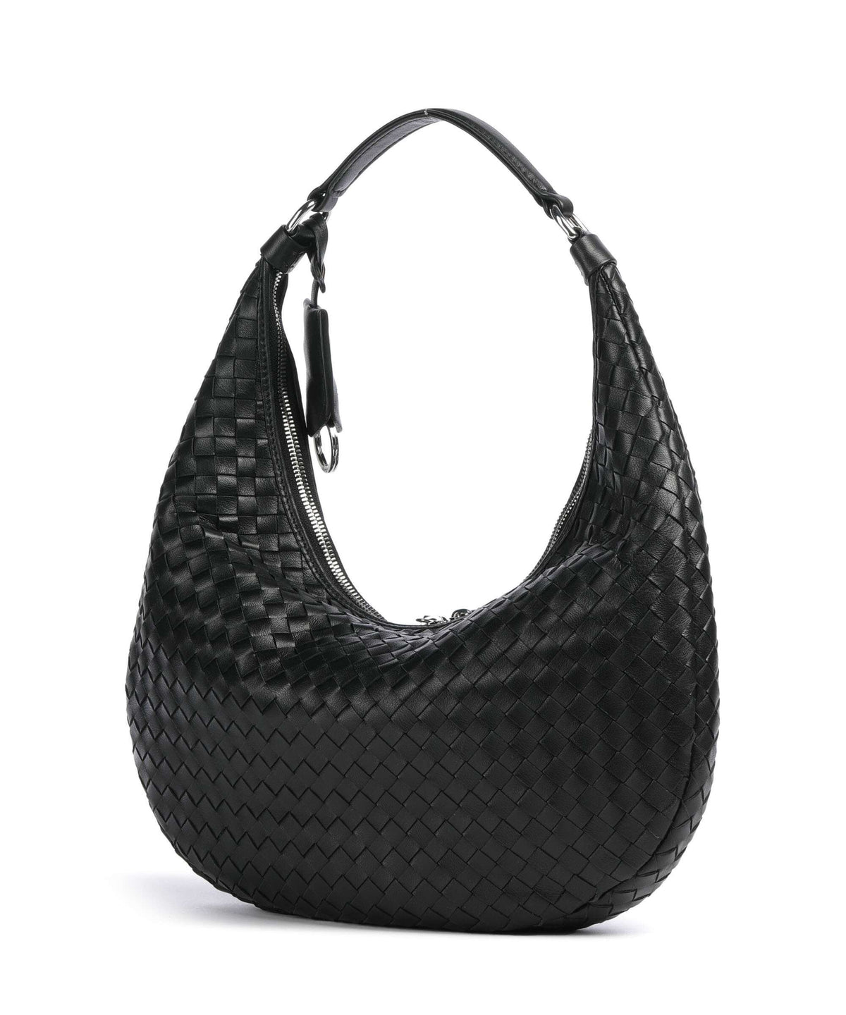 Abro Piuma Nana Small Hobo bag black/nickel