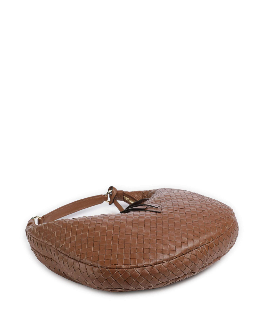 Abro Piuma Nana Small Hobo bag caramel/cognac