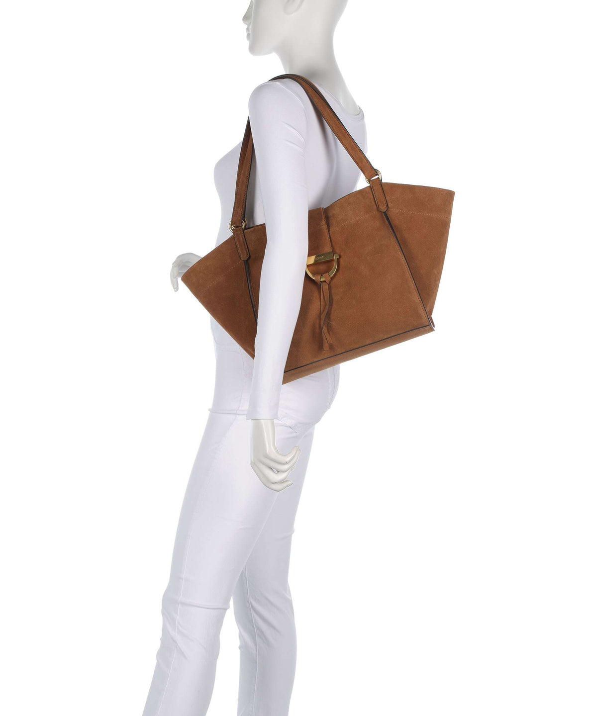 Abro Suede Temi Tote bag cuoio