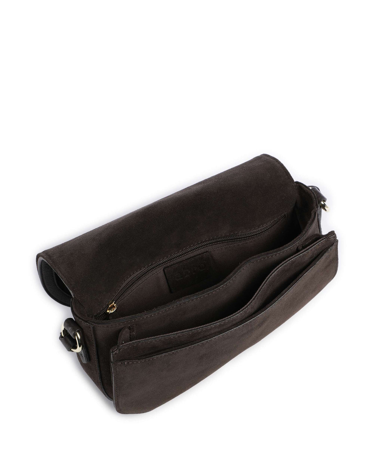 Abro Suede Rosalia Crossbody bag dark brown