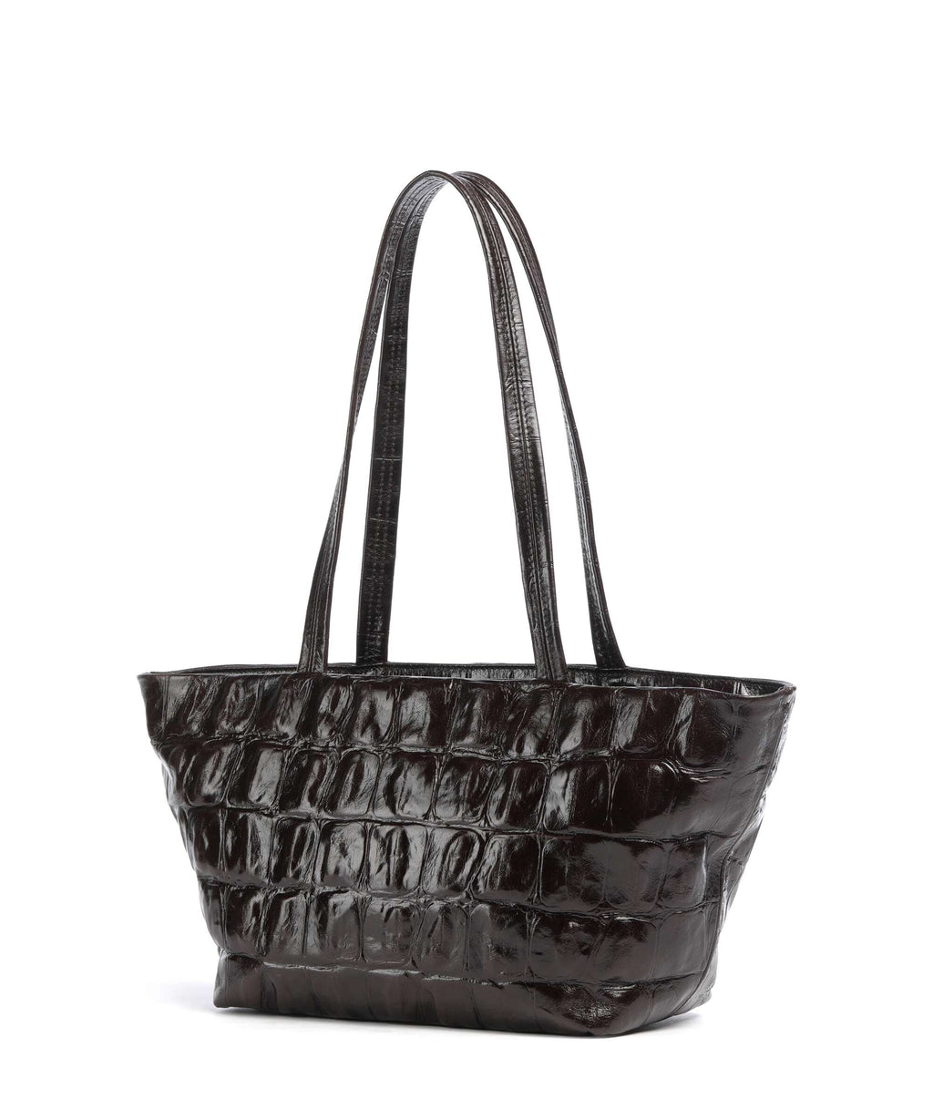 Abro Maxxi Cocco Alba Shoulder bag dark brown
