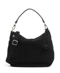 Abro Suede Juna Small Hobo bag black/gold