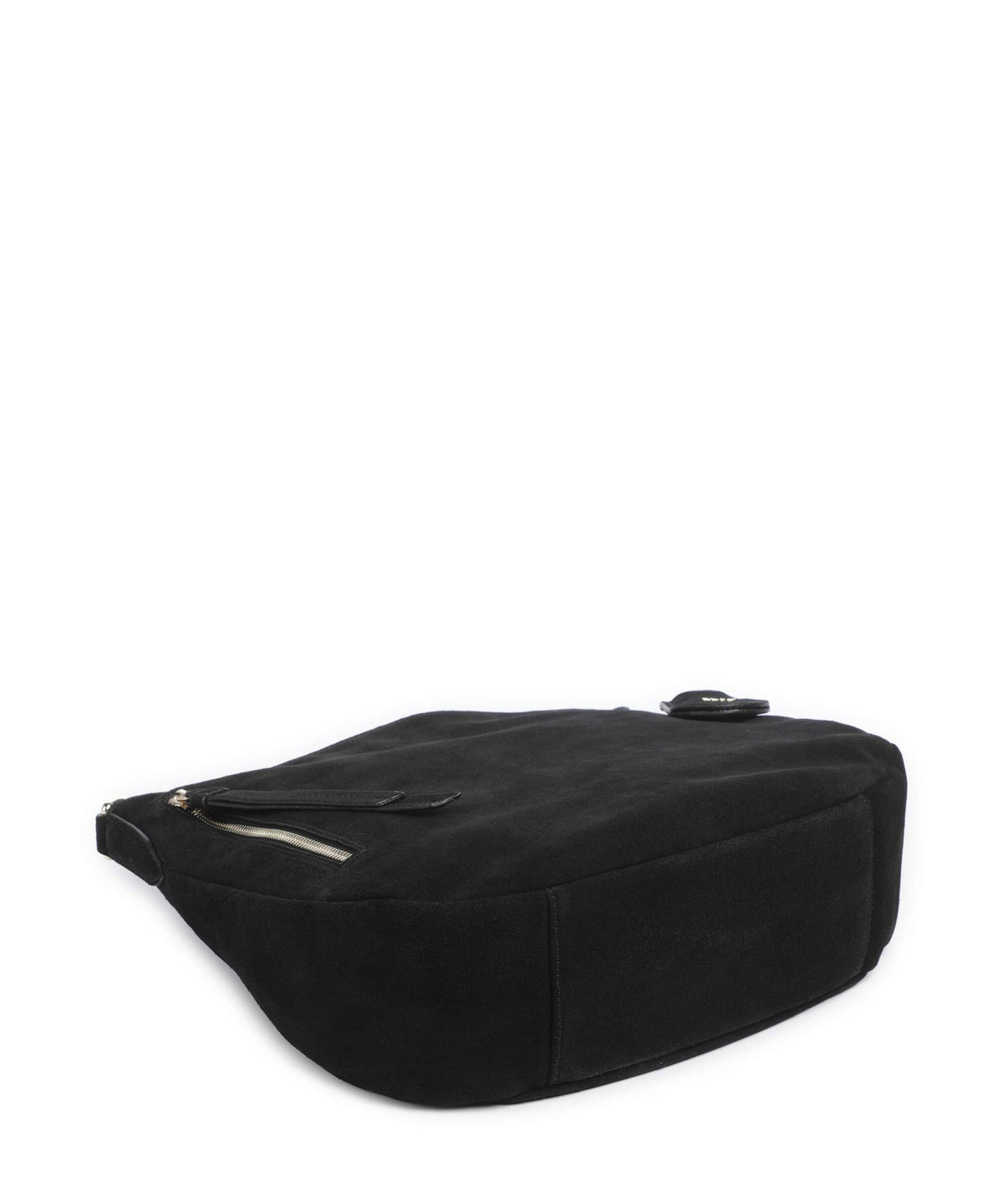 Abro Suede Juna Small Hobo bag black/gold
