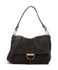 Abro Suede Temi Medium Shoulder bag dark brown