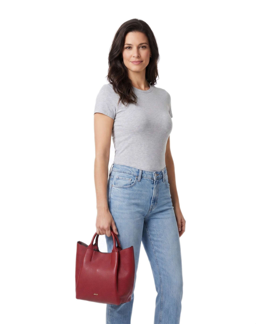 Abro Agave Essential Small Handbag ruby