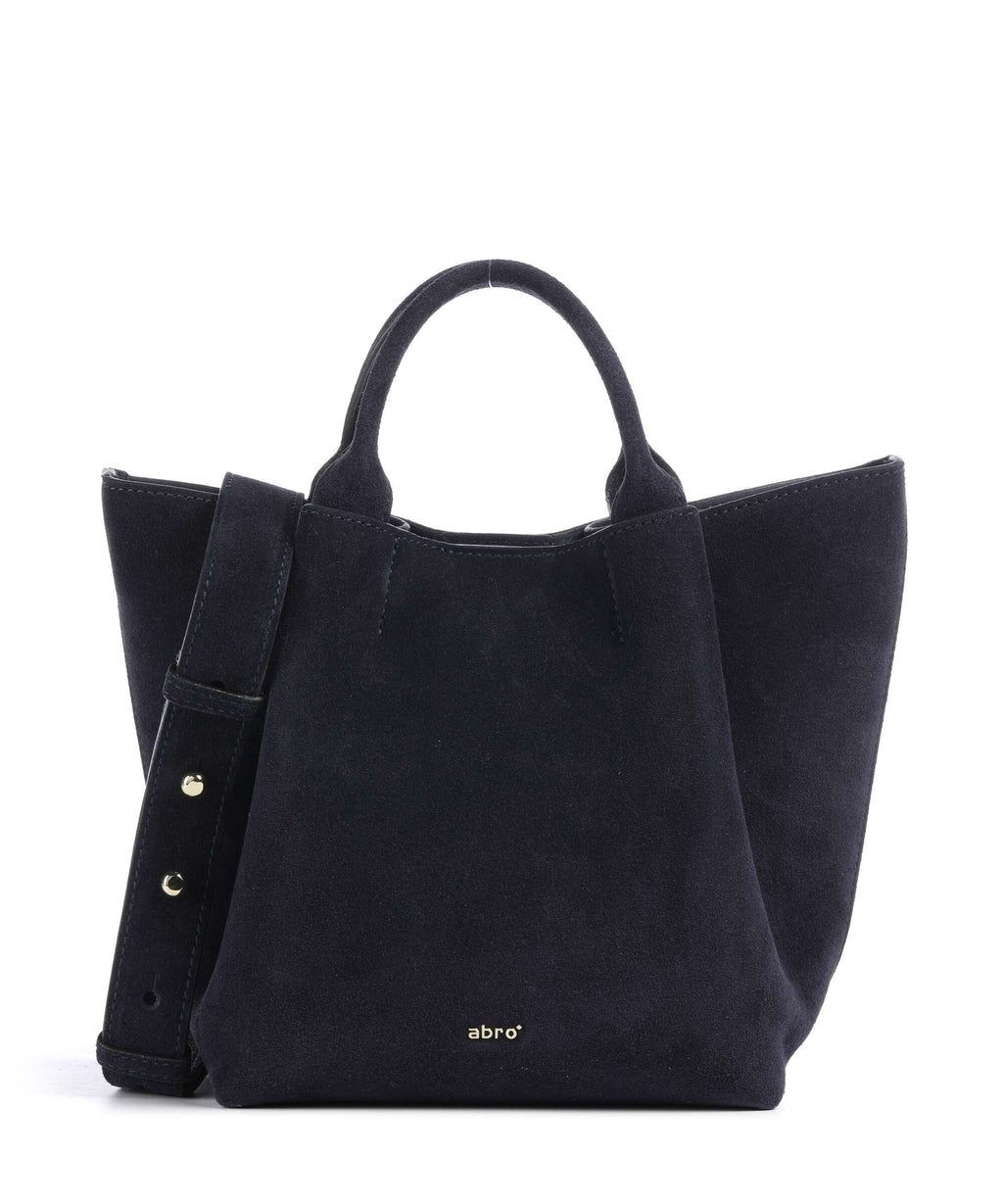 Abro Suede Essential Small Handbag navy