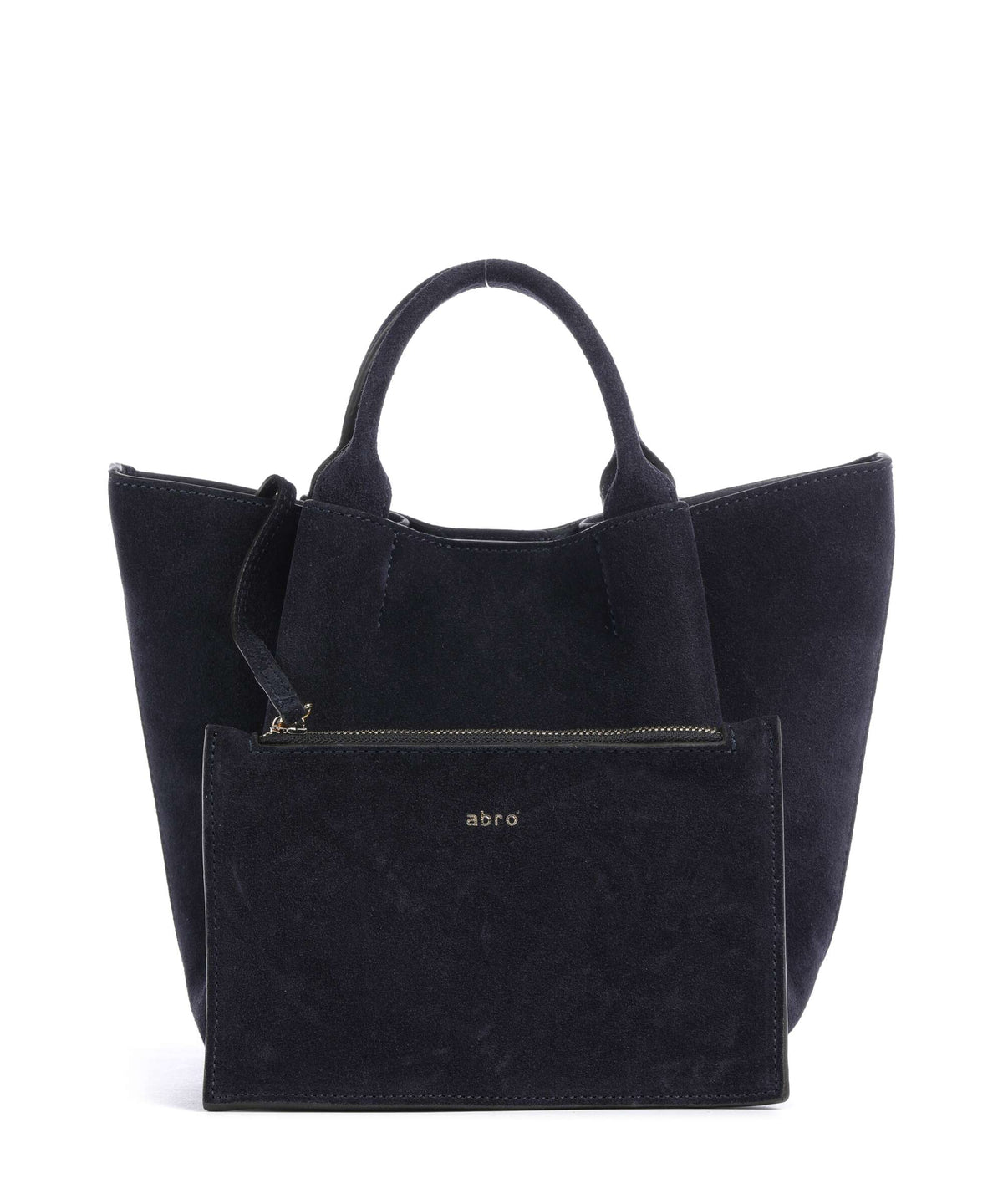 Abro Suede Essential Small Handbag navy