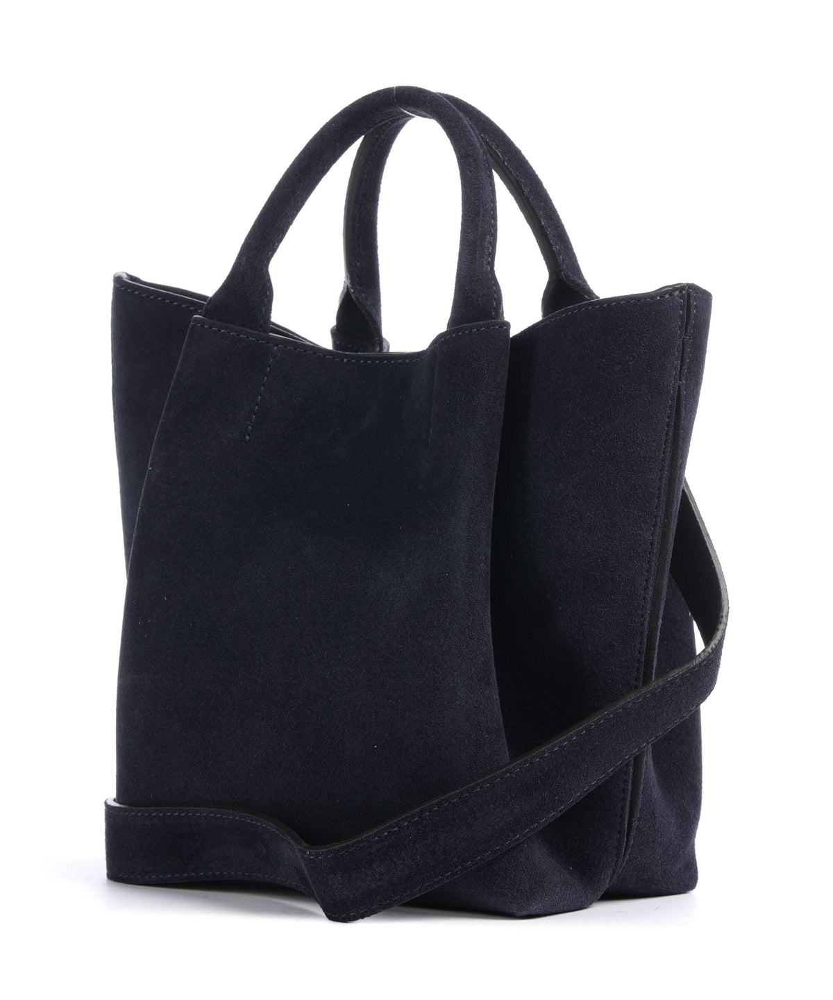 Abro Suede Essential Small Handbag navy