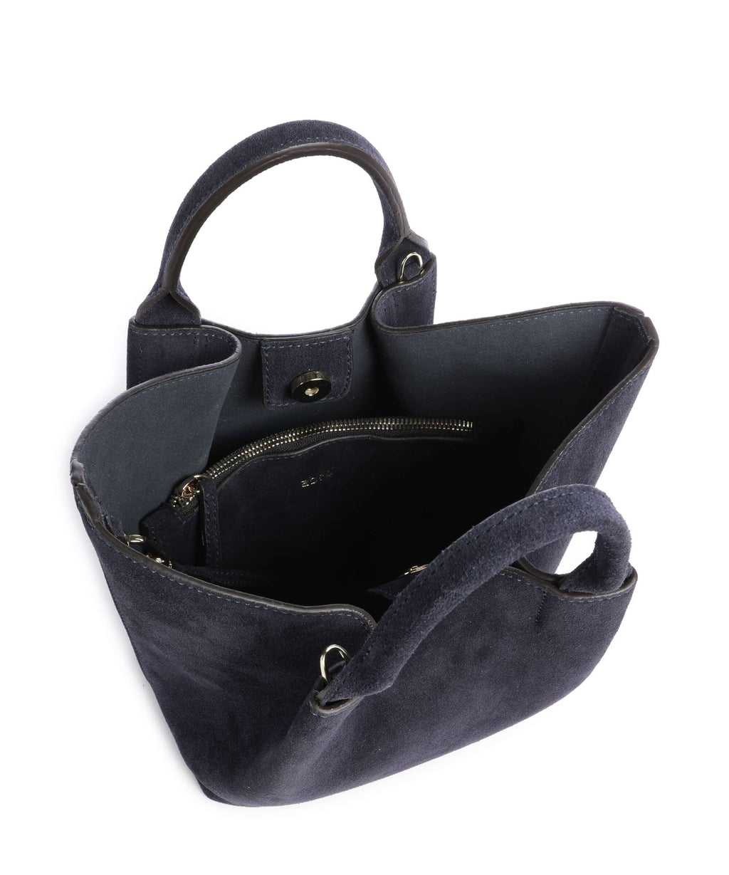 Abro Suede Essential Small Handbag navy