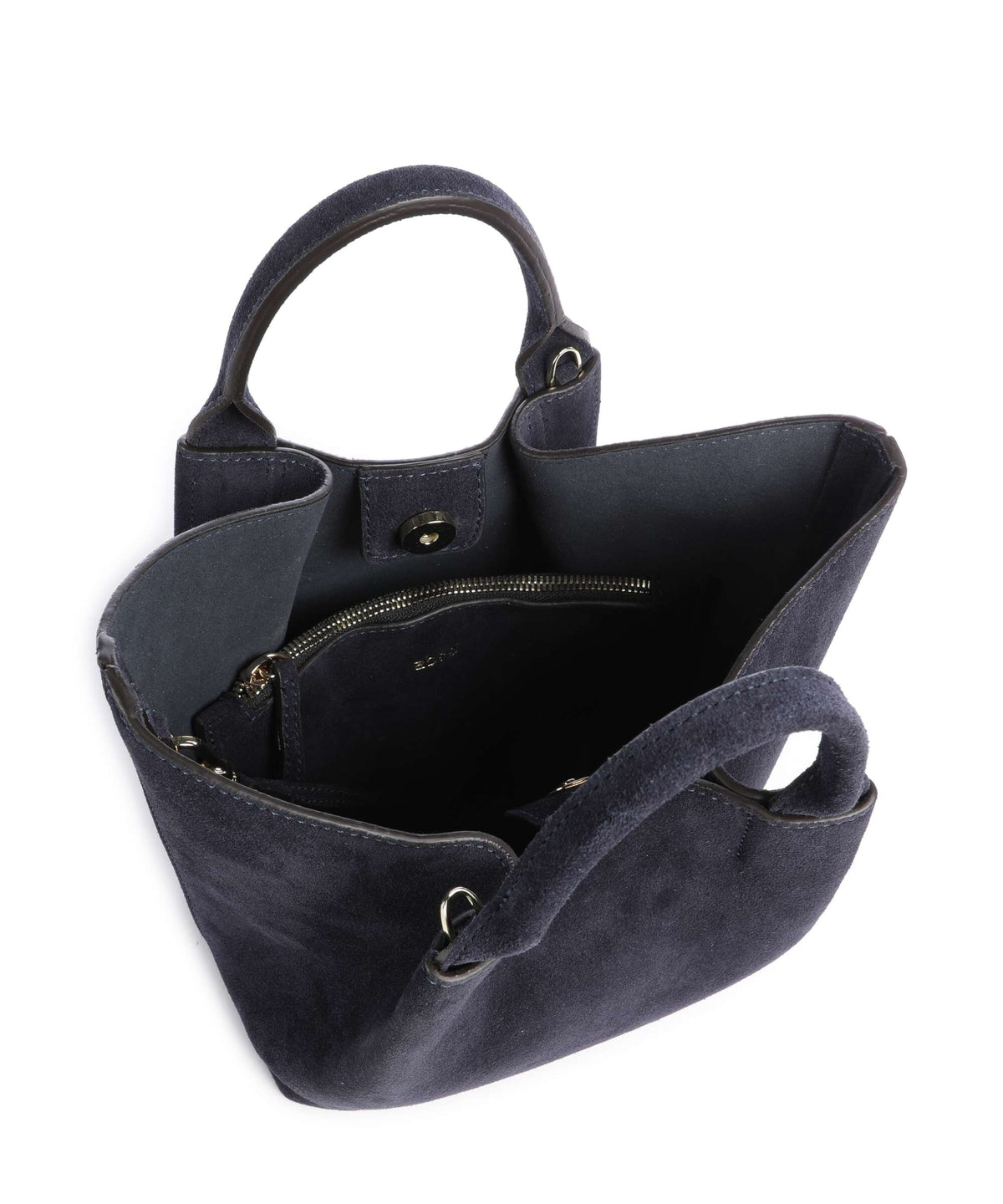 Abro Suede Essential Small Handbag navy