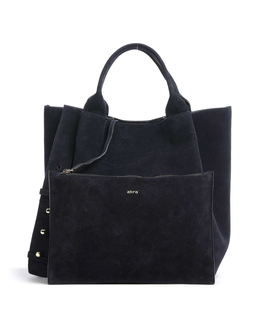 Abro Suede Essential Medium Handbag navy