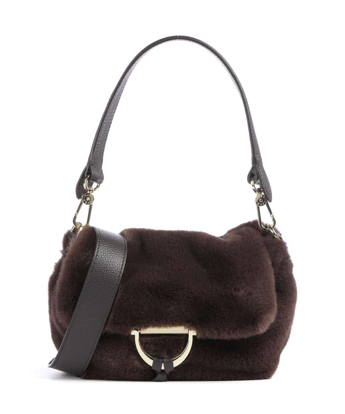 Abro Eco Fur Temi Small Shoulder bag dark brown