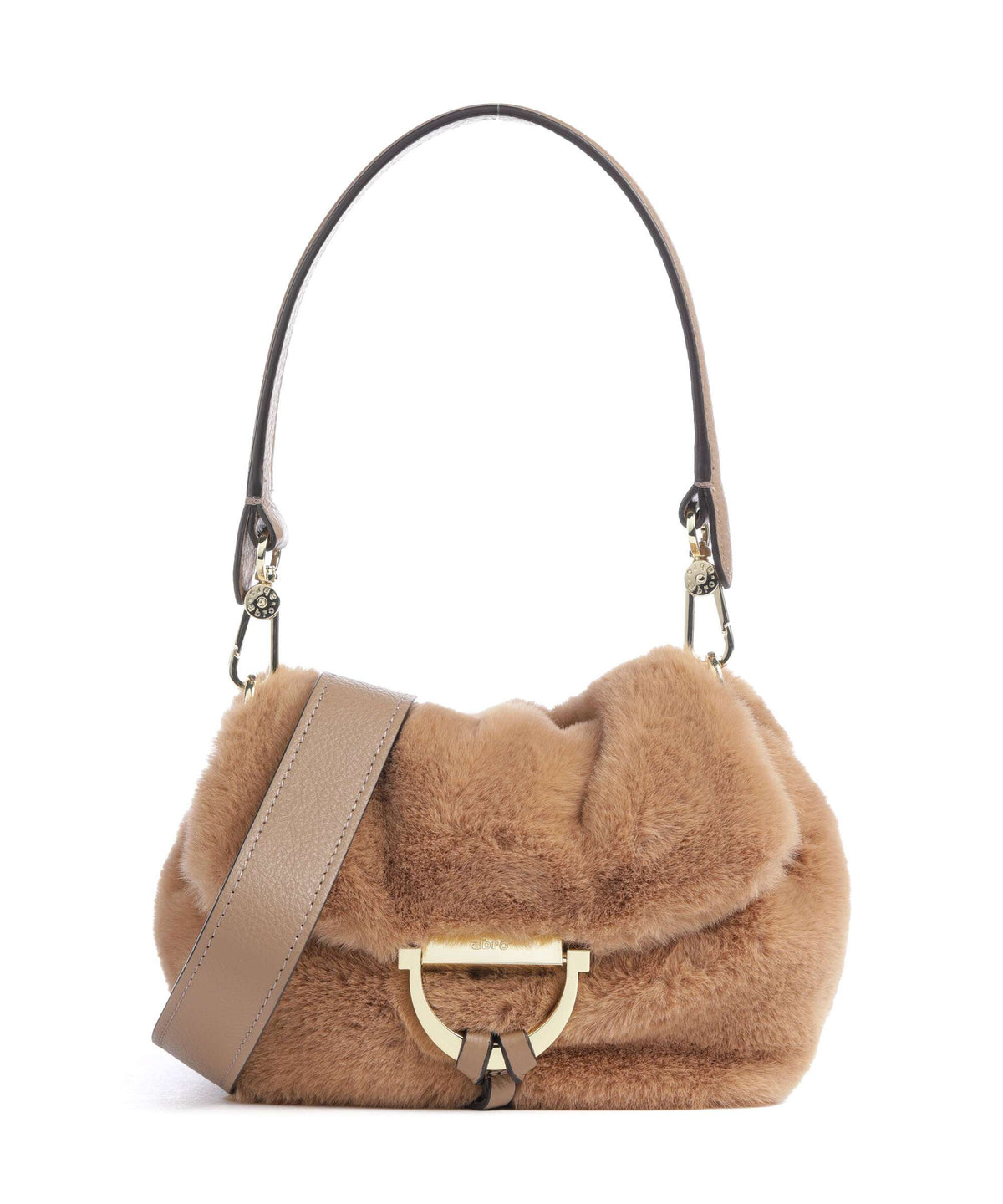 Abro Eco Fur Temi Small Shoulder bag cappuccino