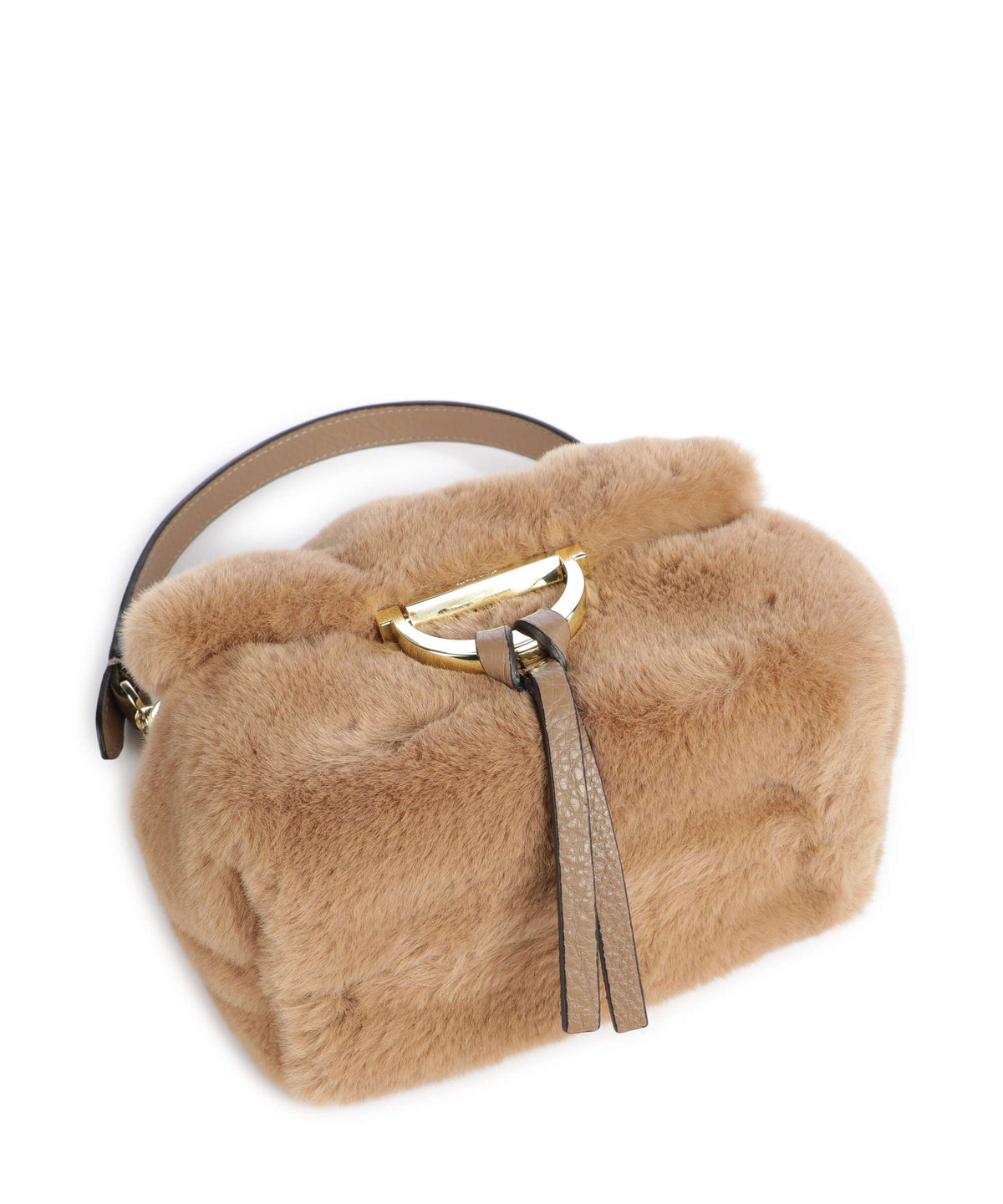 Abro Eco Fur Temi Small Shoulder bag cappuccino