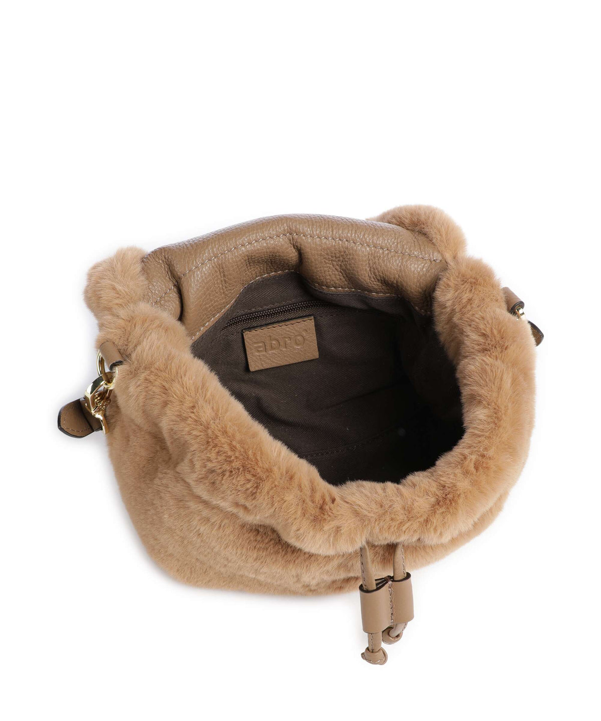 Abro Eco Fur Temi Small Shoulder bag cappuccino