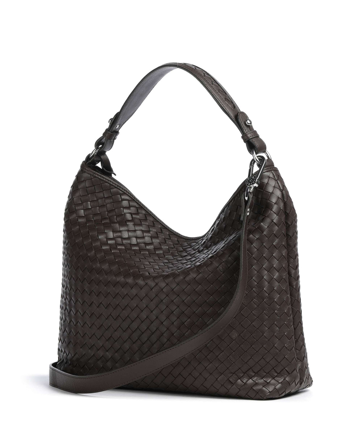 Abro Savage Elvi Small Hobo bag dark brown/silver