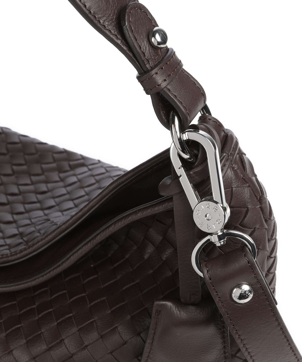 Abro Savage Elvi Small Hobo bag dark brown/silver