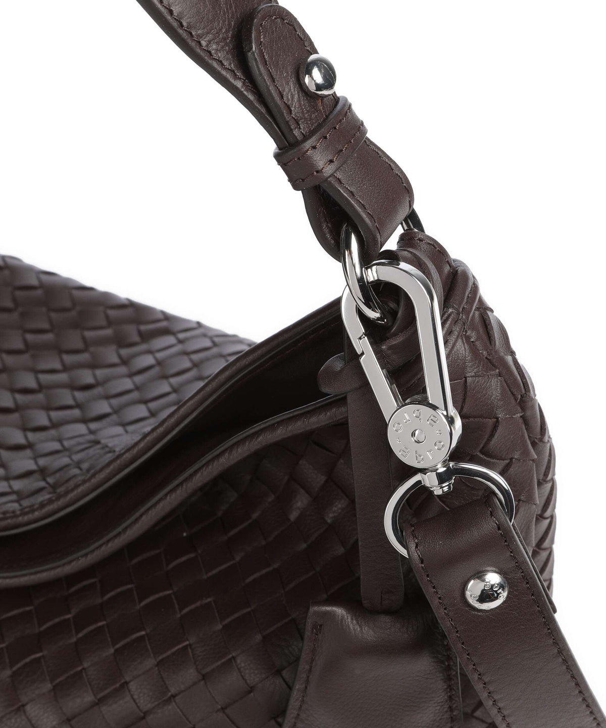 Abro Savage Elvi Small Hobo bag dark brown/silver
