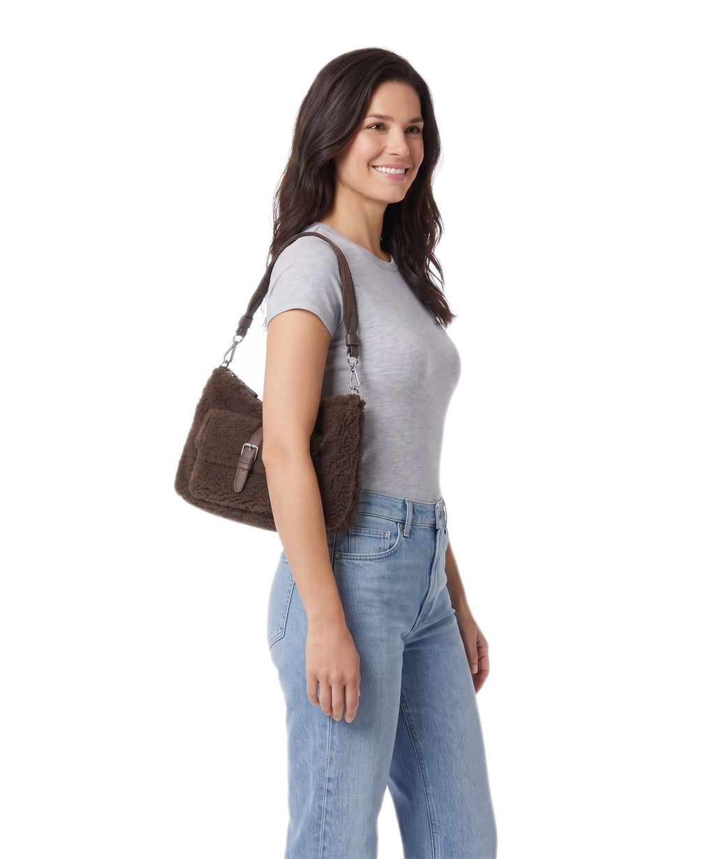Marc O'Polo Caren S Hobo bag dark walnut