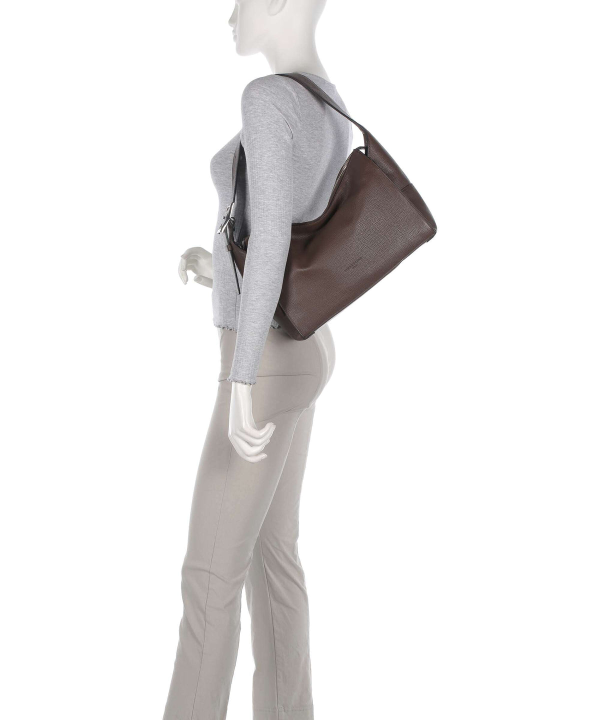 Liebeskind Lou Small Pebble M Hobo bag light truffel