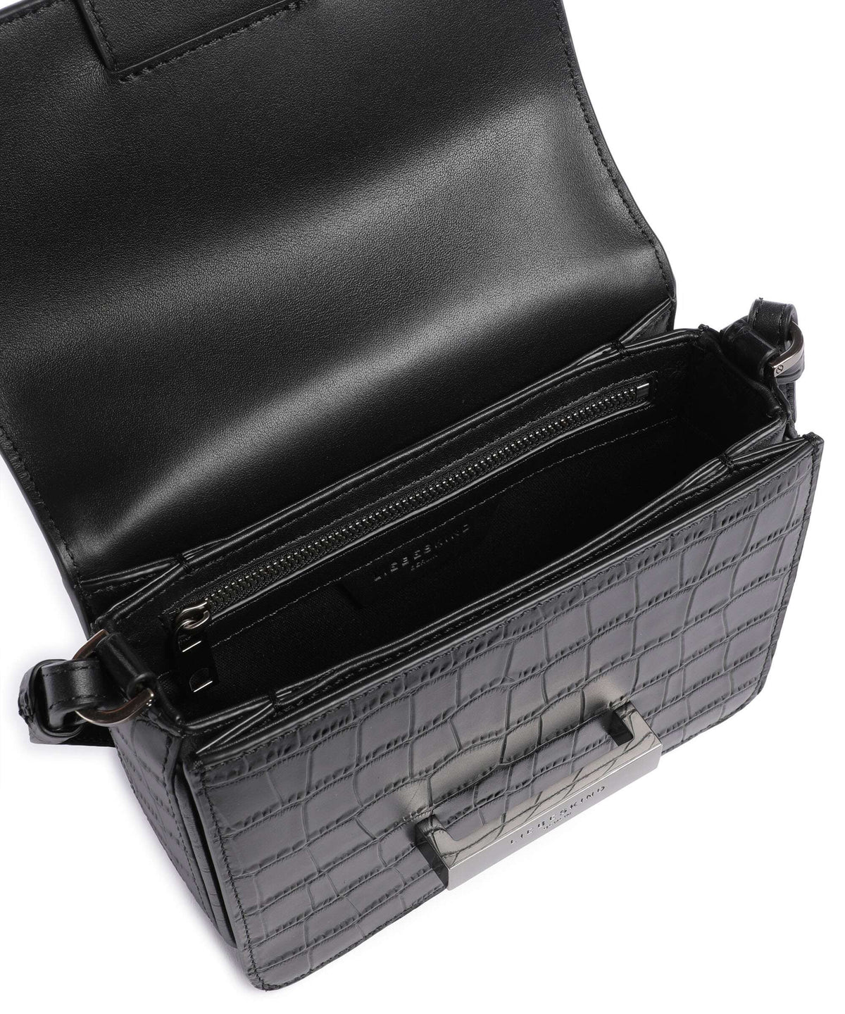 Liebeskind Alex New Croco S Crossbody bag black
