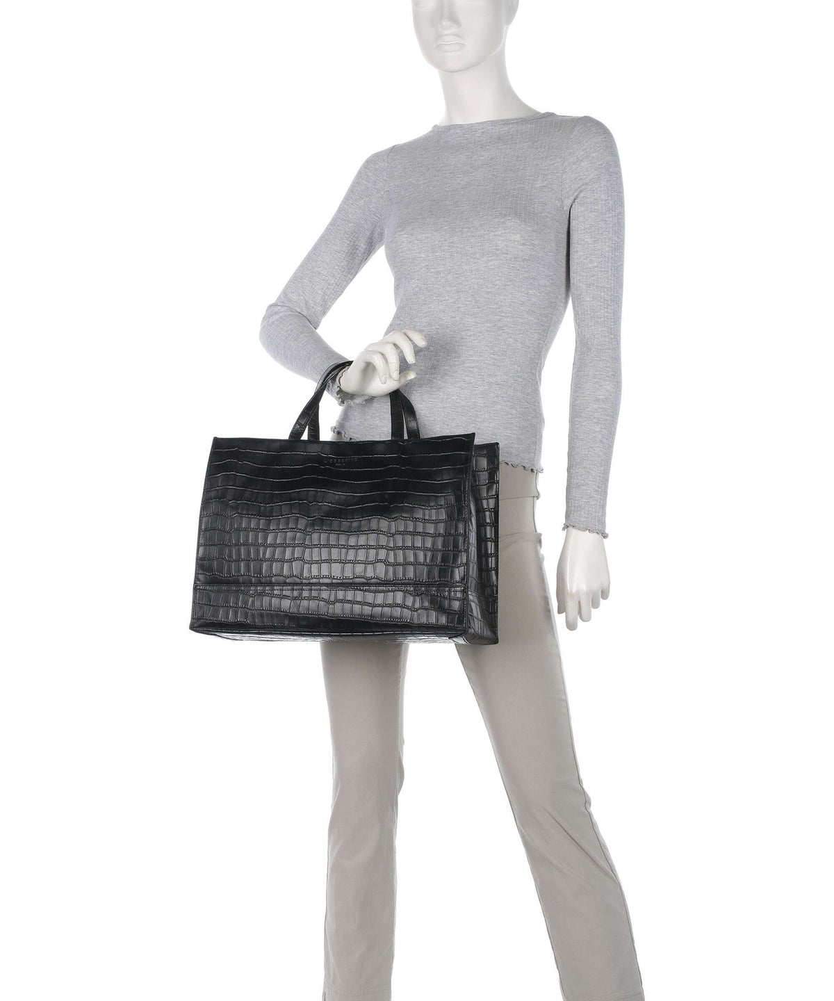Liebeskind Lou 2 New Croco L Handbag black