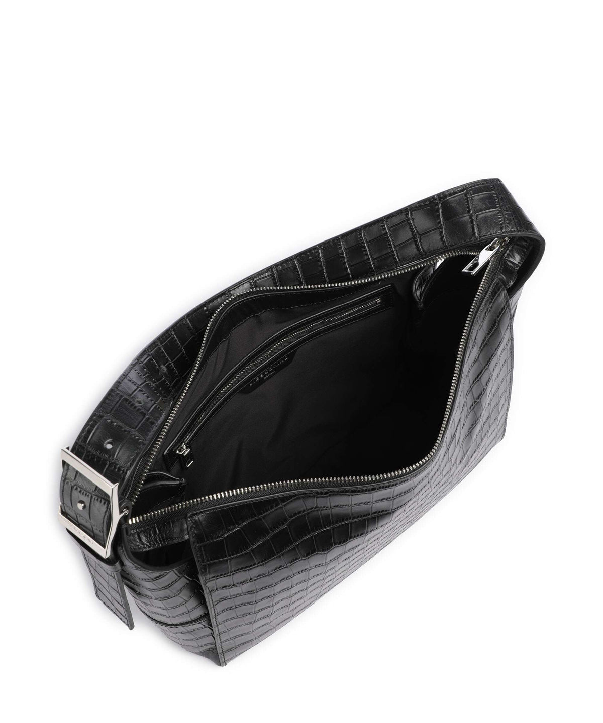 Liebeskind Lou 2 New Croco M Hobo bag black