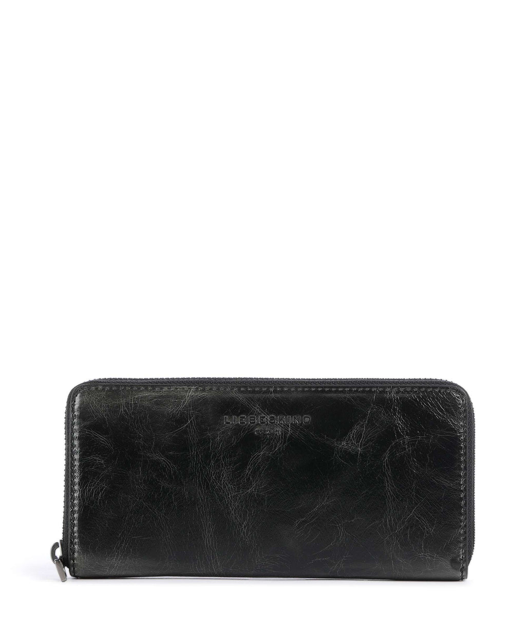 Liebeskind Sally Lack Distressed Wallet dark stone