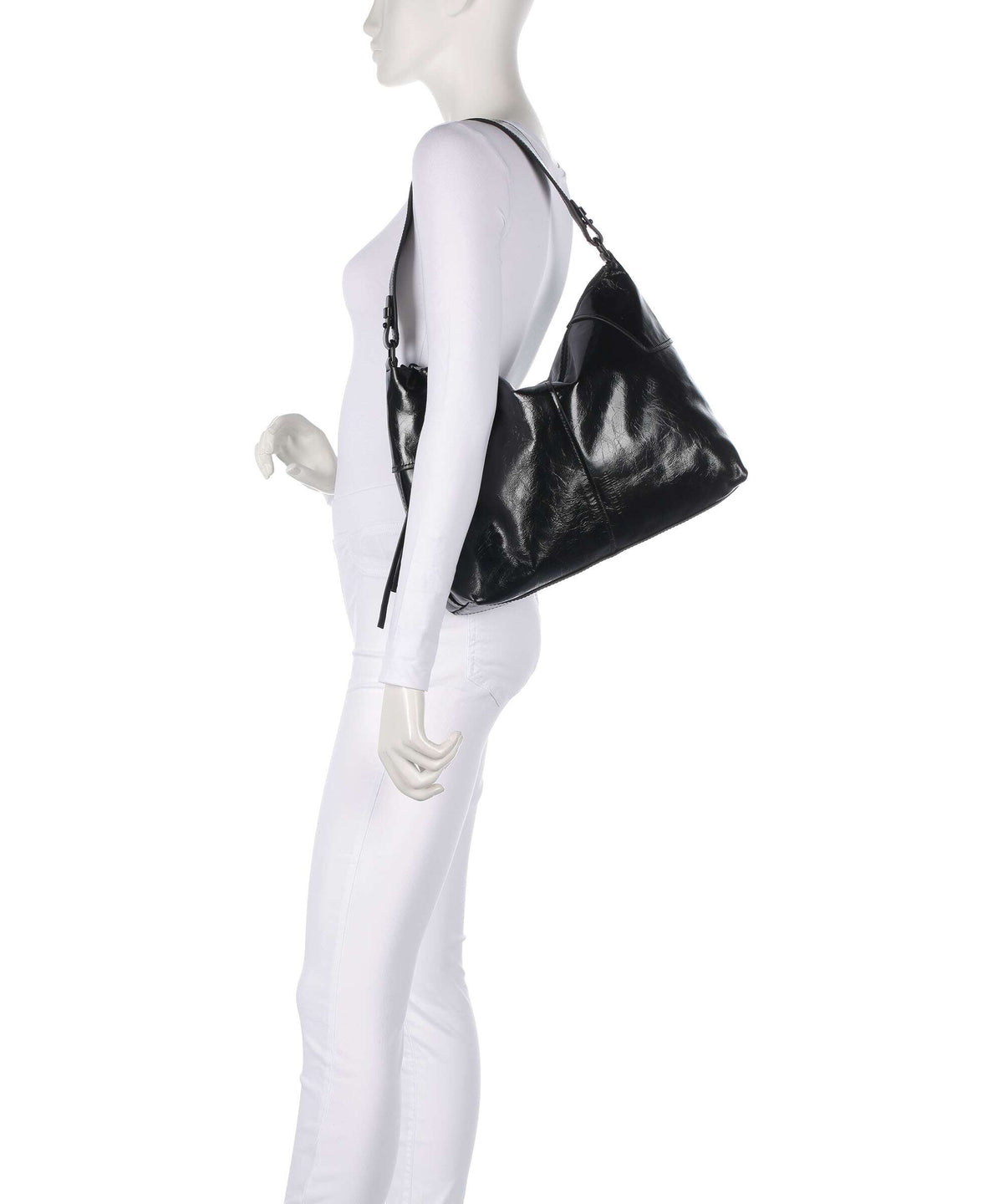 Liebeskind Mila Lack Distressed M Hobo bag black