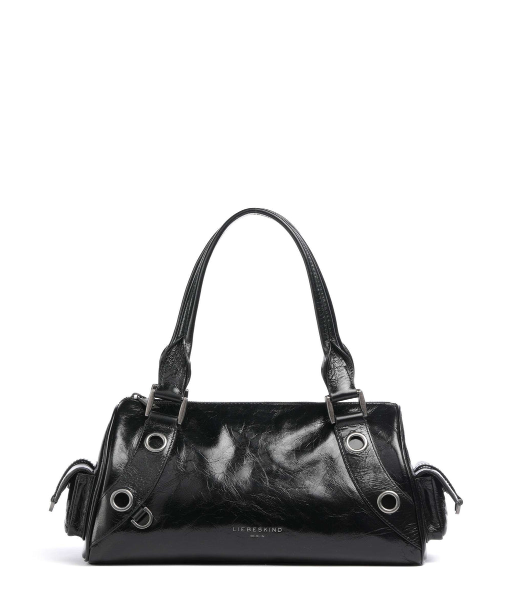 Liebeskind Nika Lack Distressed M Shoulder bag black