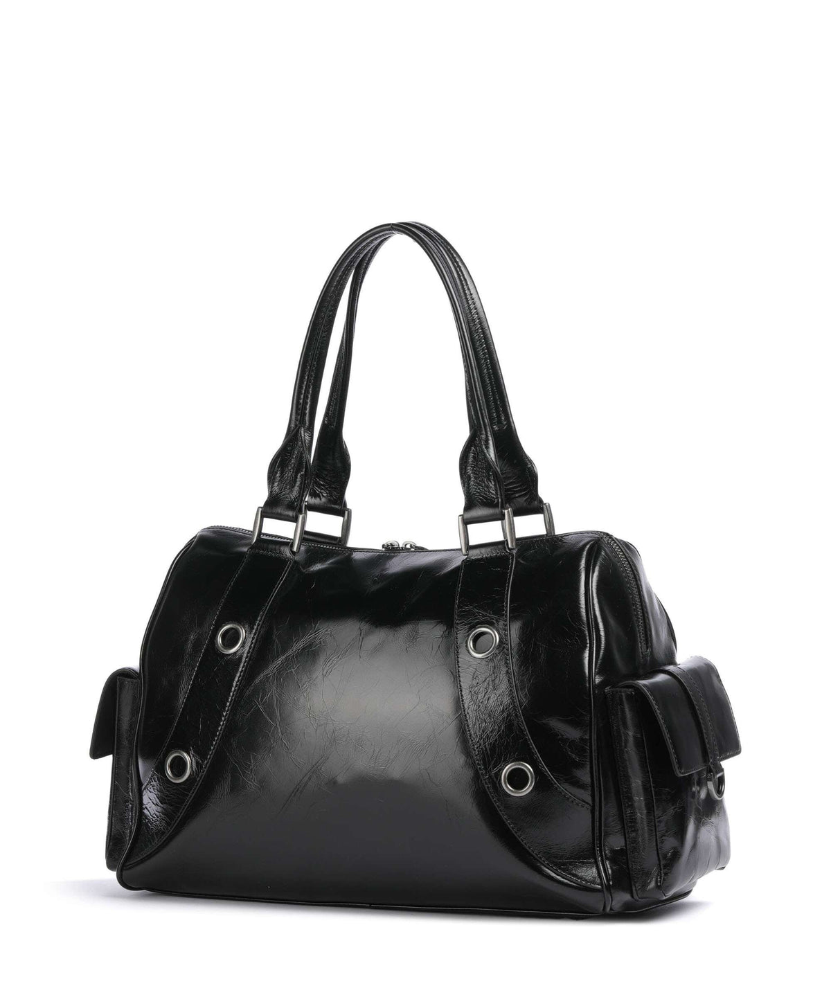 Liebeskind Nika Lack Distressed L Shoulder bag black
