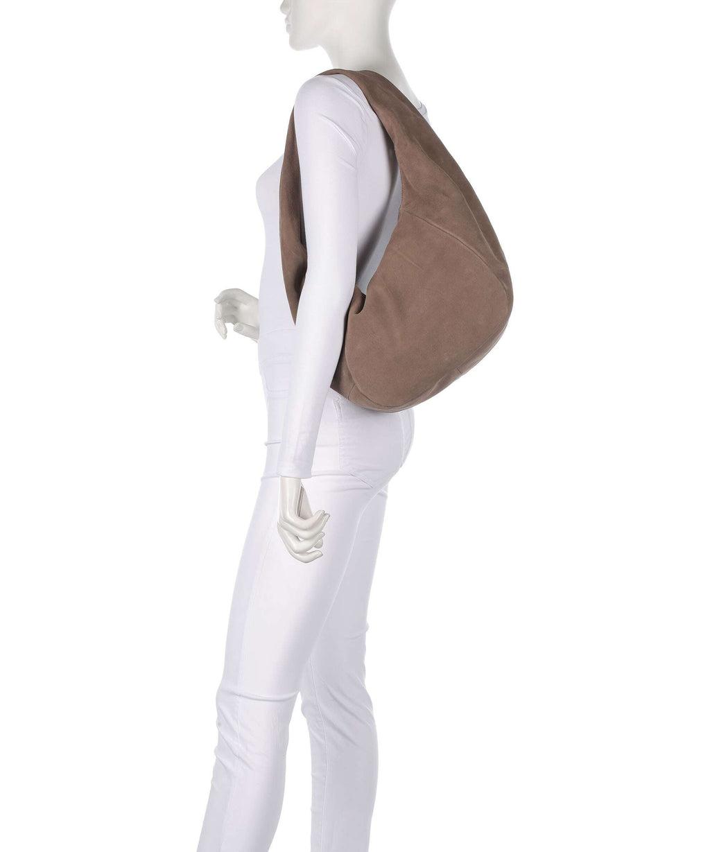 Liebeskind Farrah Suede M Hobo bag neutral gray