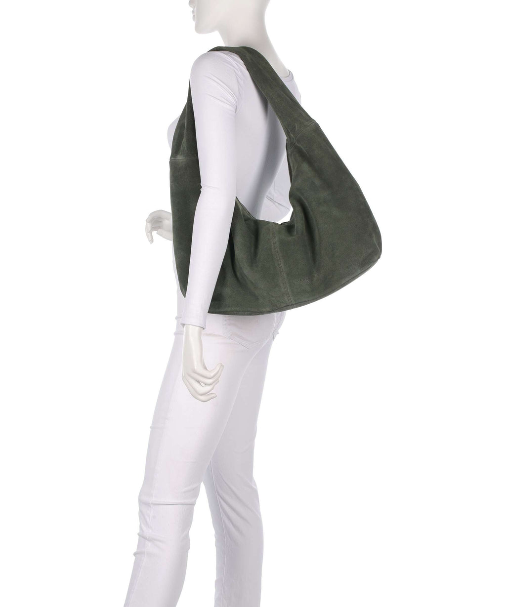Liebeskind Bo Suede L Hobo bag forest