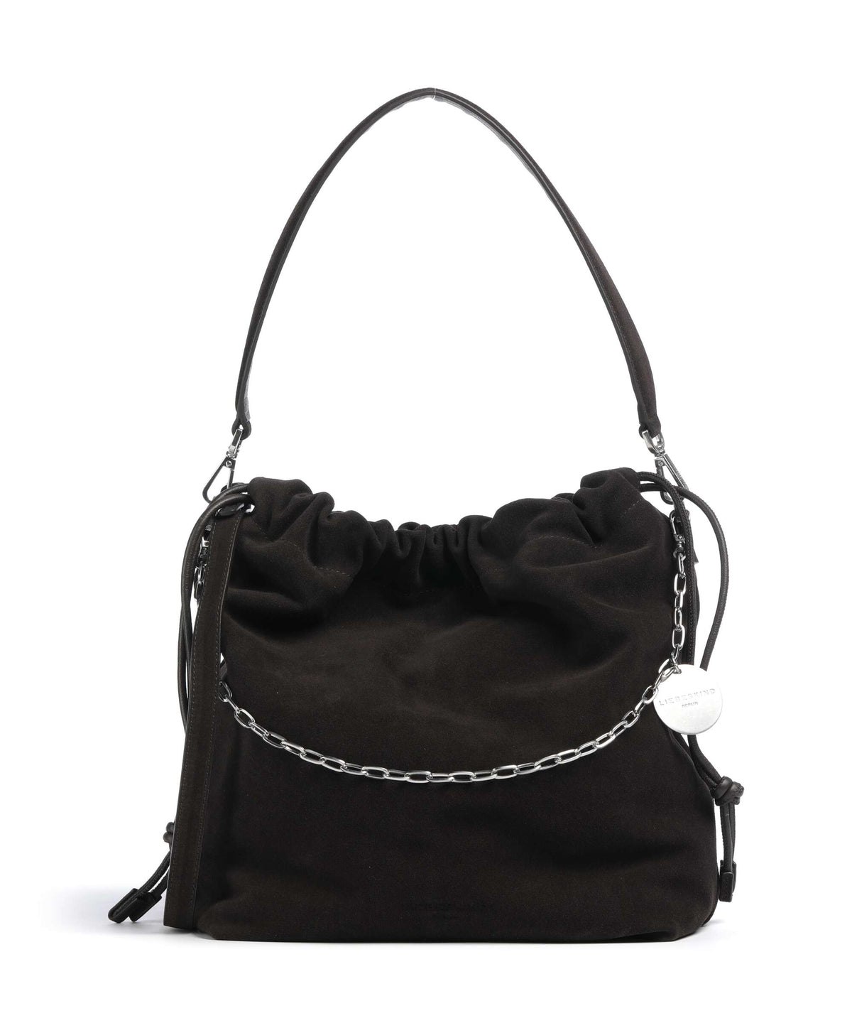 Liebeskind Lya II Hydro Suede M Bucket bag deep soil