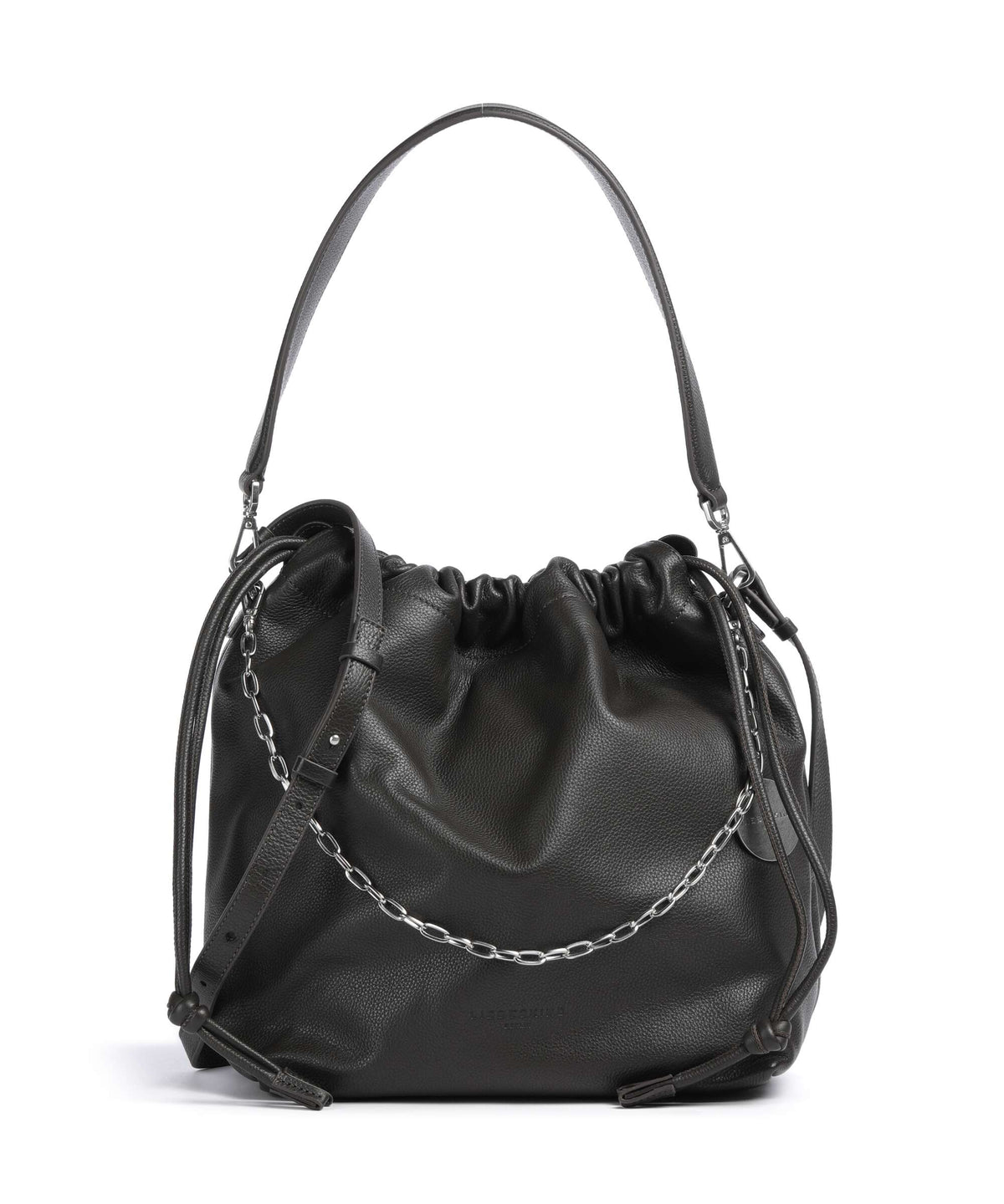 Liebeskind Lya II Small Pebble M Bucket bag deep soil